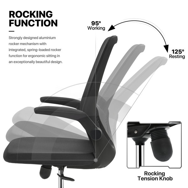 Inbox Zero Office Desk and Chair Set with Wheels and Rotatable Chairs